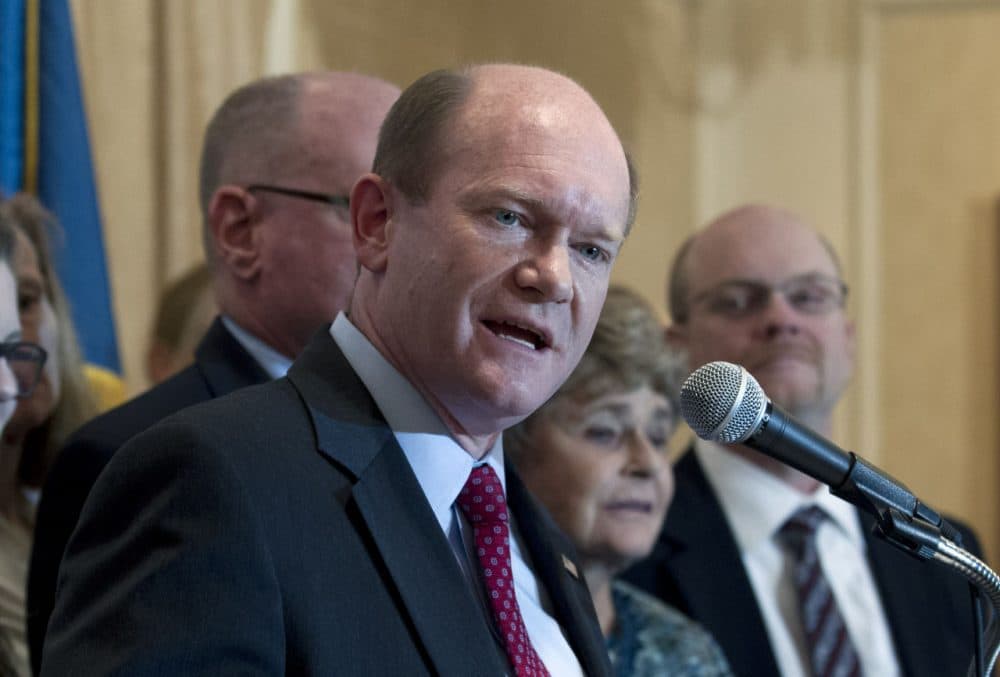 Sen. Chris Coons D-Del., pictured here in 2014, is critical of Senate Republicans' promise not to consider any Supreme Court nominee put forward by President Obama. (Jose Luis Magana/AP)