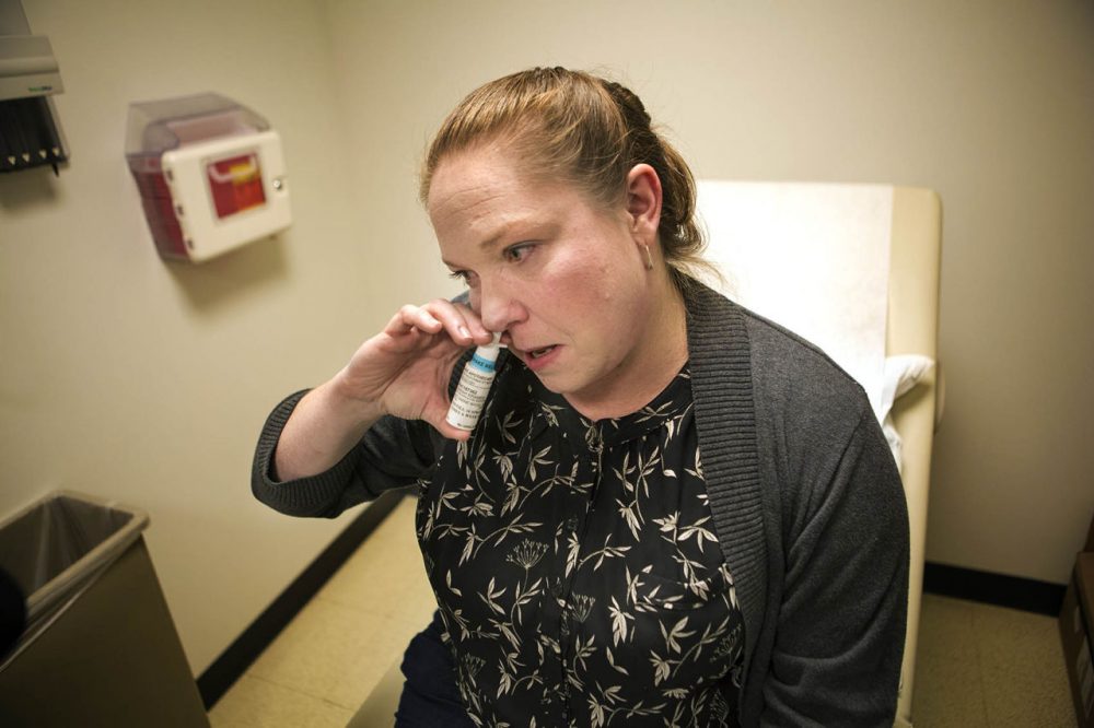 Sarah Kramer, 37, has been profoundly depressed most of her life. But &quot;right now, thanks to ketamine,&quot; she says, “I don’t feel despair. I don’t feel hopeless. I don’t feel trapped on earth.” (Jesse Costa/WBUR)