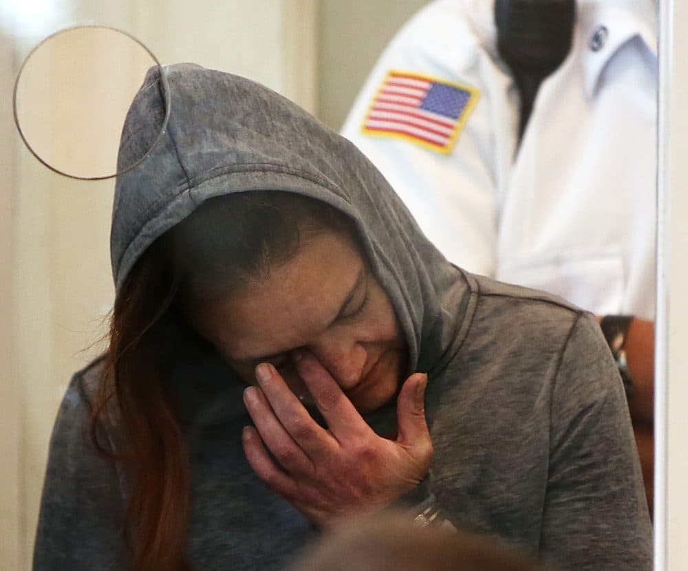 Rachelle Dee Bond is arraigned for allegedly helping to dispose of the body of her daughter, the girl dubbed Baby Doe, on Sept. 21, 2015. (Pat Greenhouse/The Boston Globe via AP Pool)