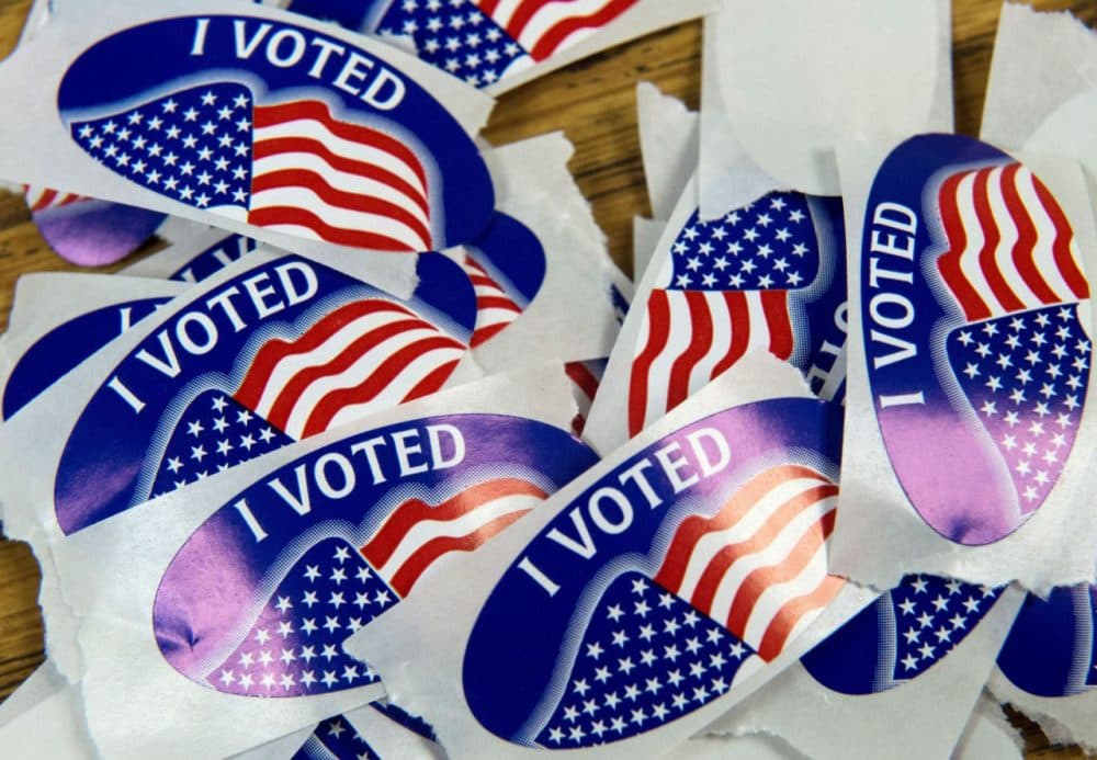 A stack of &quot;I voted&quot; stickers are seen March 1, 2016, at one of the Virginia primary election polling stations at Colin Powell Elementary School, in Centreville, Virginia. Voters in a dozen states will take part in &quot;Super Tuesday&quot; -- a series of primaries and caucuses in states ranging from Alaska to Virginia, with Virginia the first to open its polling stations at 6:00 am (Paul J. Richards/AFP/Getty Images)