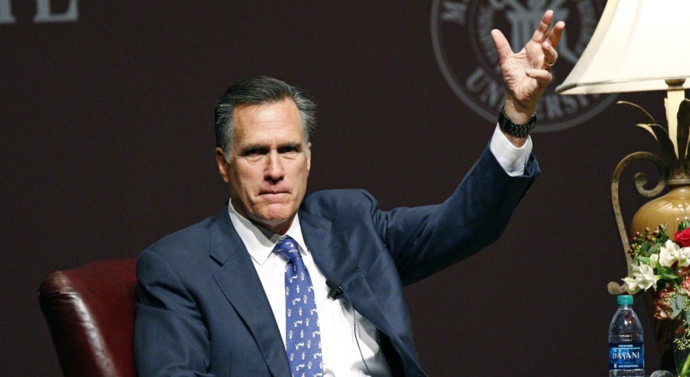 Former GOP presidential candidate Mitt Romney pictured in Starkville, Miss., Wednesday, Jan. 28, 2015. (Rogelio V. Solis/AP)
