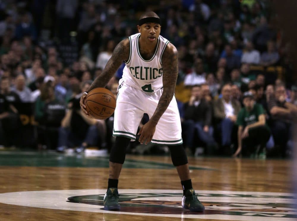 Celtics guard Isaiah Thomas during the first quarter of a game at the Garden, Wednesday, March 9, 2016. (Charles Krupa/AP)