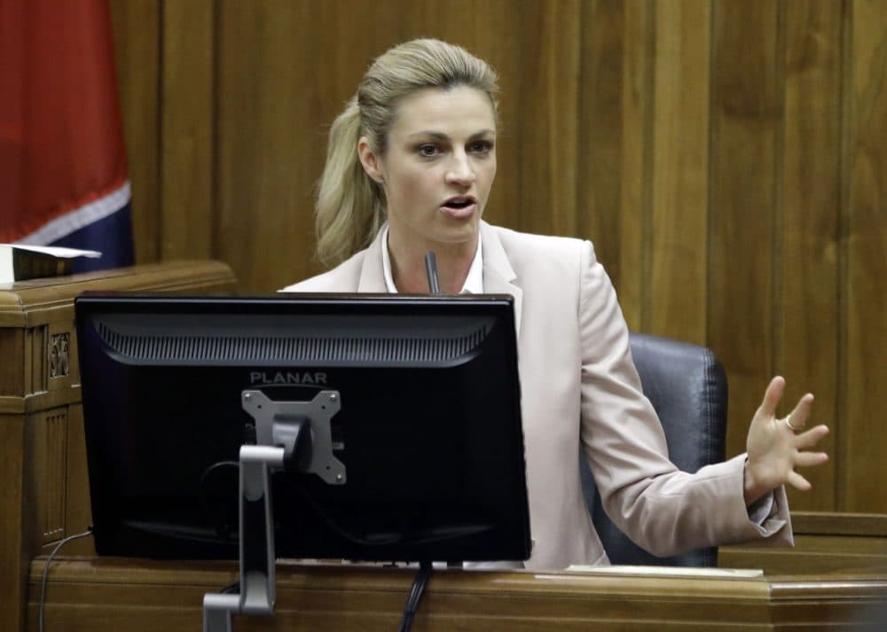 Erin Andrews was awarded $55 million in her civil suit against the franchise owner and manager of a luxury hotel and a man who admitted to making secret nude recordings of her in 2008. Andrea Kremer says female sportscasters still face dangers on the road. (Mark Humphrey/AP)