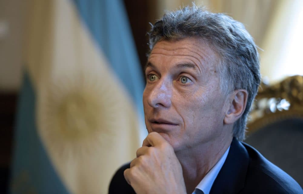 Argentina's President Mauricio Macri offers an interview to AFP at the Casa Rosada presidential palace in Buenos Aires on February 22, 2016. Macri won elections in November 2015, ending 12 years of leftist and crisis-ridden rule by the late Nestor Kirchner and his wife Cristina. US President Barack Obama will travel to Argentina next month, offering support to Macri's efforts to end a decade-and-a-half of financial isolation and political enmity with Washington. Macri &quot;signaled that he'd like to have closer economic and diplomatic cooperation with the United States,&quot; said top Obama foreign policy aide Ben Rhodes, announcing Obama's visit.  AFP / JUAN MABROMATA        (Juan Mabromata/AFP/Getty Images)