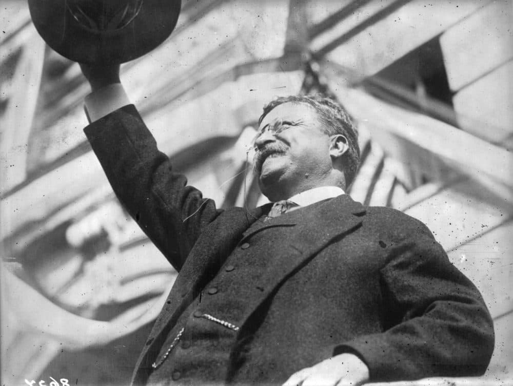 America's youngest president, Theodore Roosevelt (1858 - 1919), who succeeded William McKinley after his assassination. Roosevelt was a popular leader and the first American to receive the Nobel Peace Prize, which was awarded for his mediation in the Russo-Japanese war.  (Photo by Topical Press Agency/Getty Images)