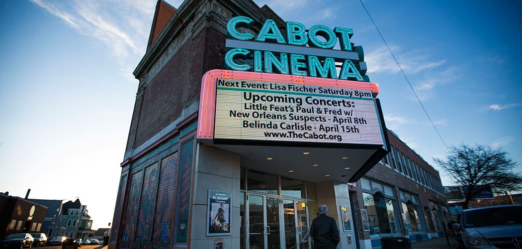 The Beverly community banded together to save The Cabot theater. (Jesse Costa/WBUR)
