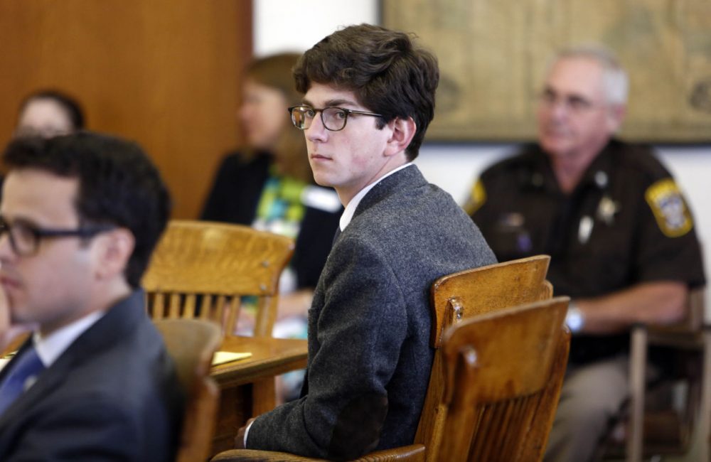 Owen Labrie is seen during his August trial in Concord, New Hampshire. (Jim Cole/AP/ Pool)
