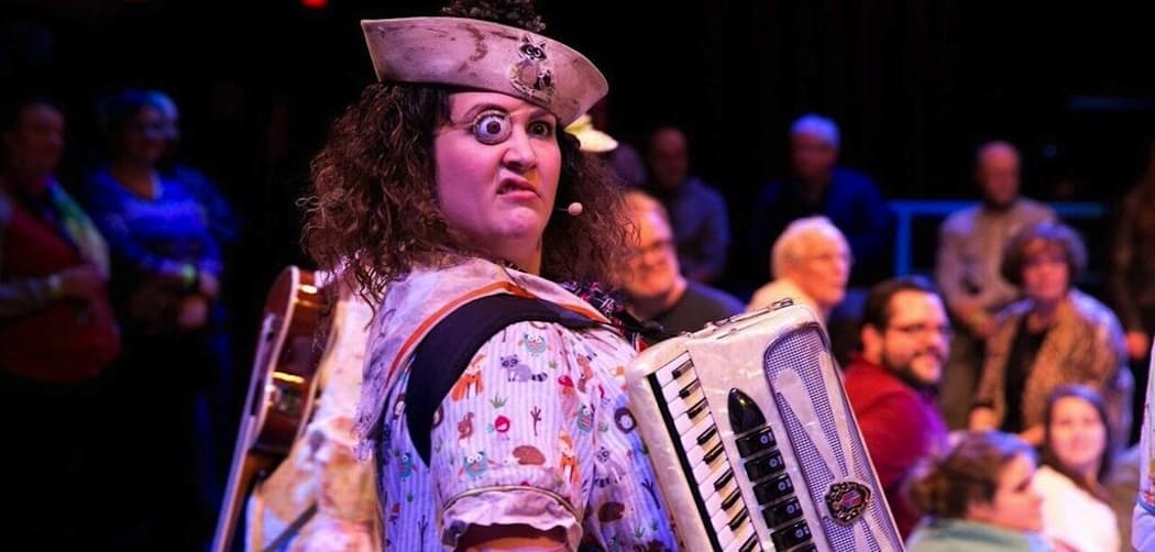 Kate Carson-Groner as Dot Dead-Eye in the Hypocrites production of &quot;H.M.S. Pinafore&quot; at Oberon. (Courtesy of Evgenia Eliseeva/American Repertory Theater)
