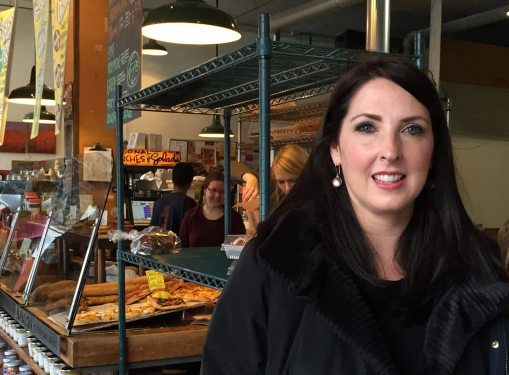 Ronna Romney McDaniel is Michigan's Republican National Committeewoman. Robin Young spoke with her at Avalon International Breads in Detroit. (Robin Young)