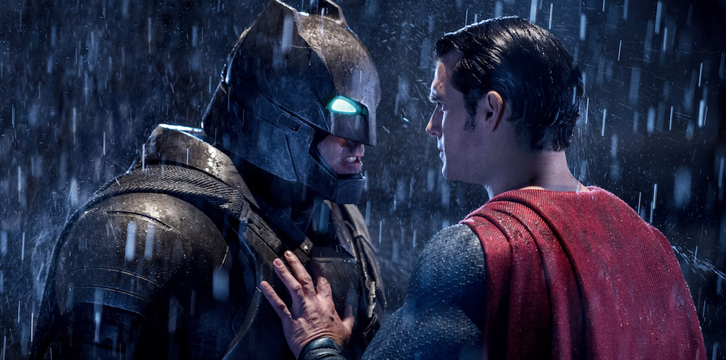 Ben Affleck as Batman and Henry Cavill as Superman in &quot;Batman v Superman: Dawn of Justice.&quot; (Courtesy Warner Bros. Pictures and DC Comics)
