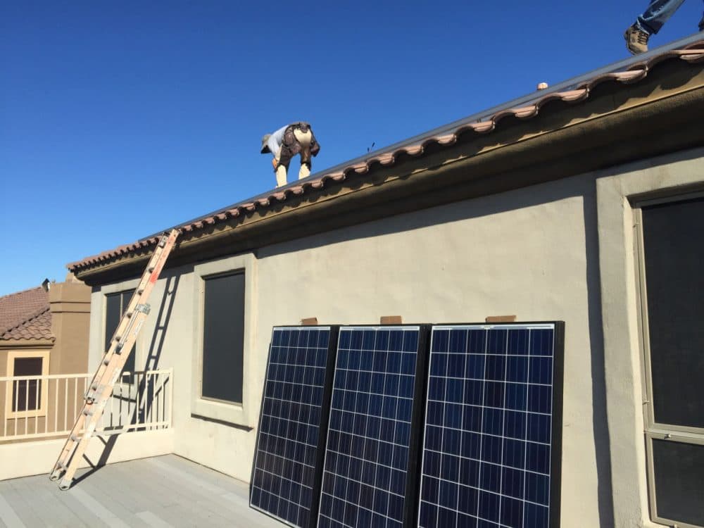 Nationally, the residential solar company is booming but if Nevada sets a precedent, that could affect more homes like this one in Scottsdale, Arizona, from installing panels. (Will Stone/KJZZ)