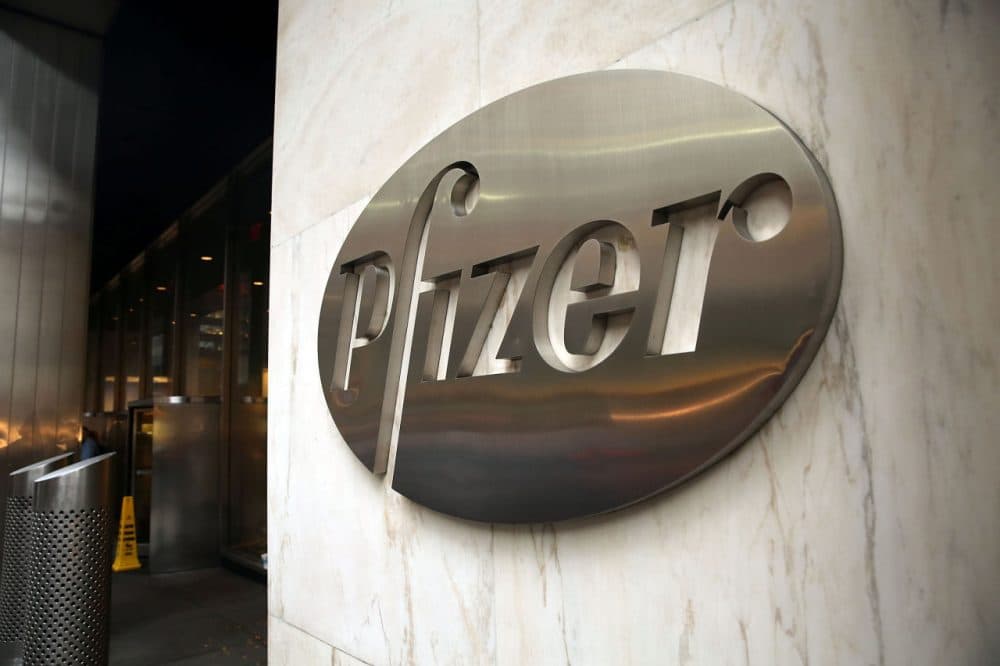 Pfizer's corporate headquarters stand in midtown Manhattan on November 12, 2015 in New York City. (Spencer Platt/Getty Images)