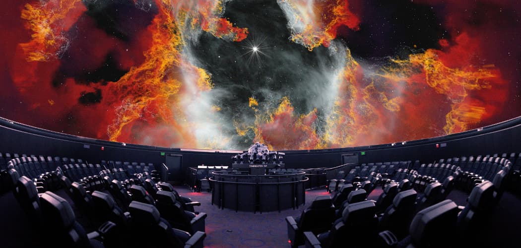 The planetarium in the Museum of Science as seen during March's David Bowie tribute. (Courtesy Charles Hayden Planetarium)