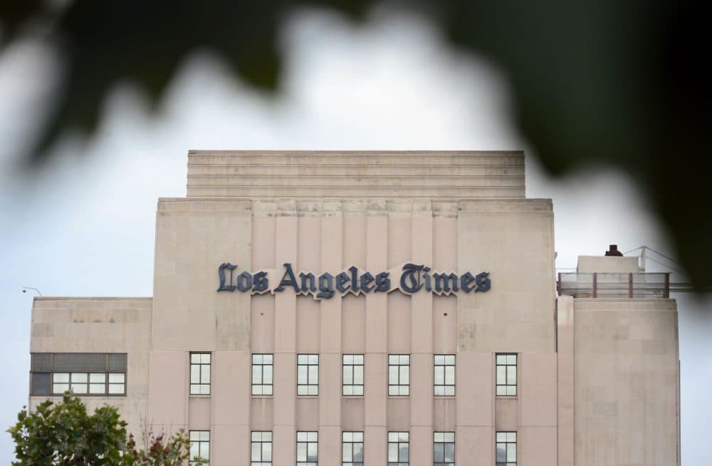 The Los Angeles Times Building in downtown Los Angeles, California on July 10, 2013.(Frederic J. Brown/AFP/Getty Images)