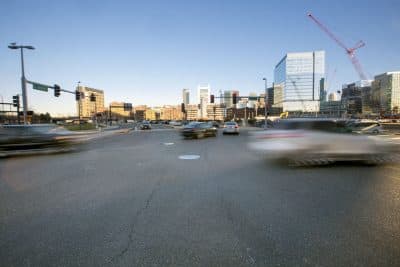 Seaport Boulevard, in the heart of South Boston’s Innovation District (Jesse Costa/WBUR)