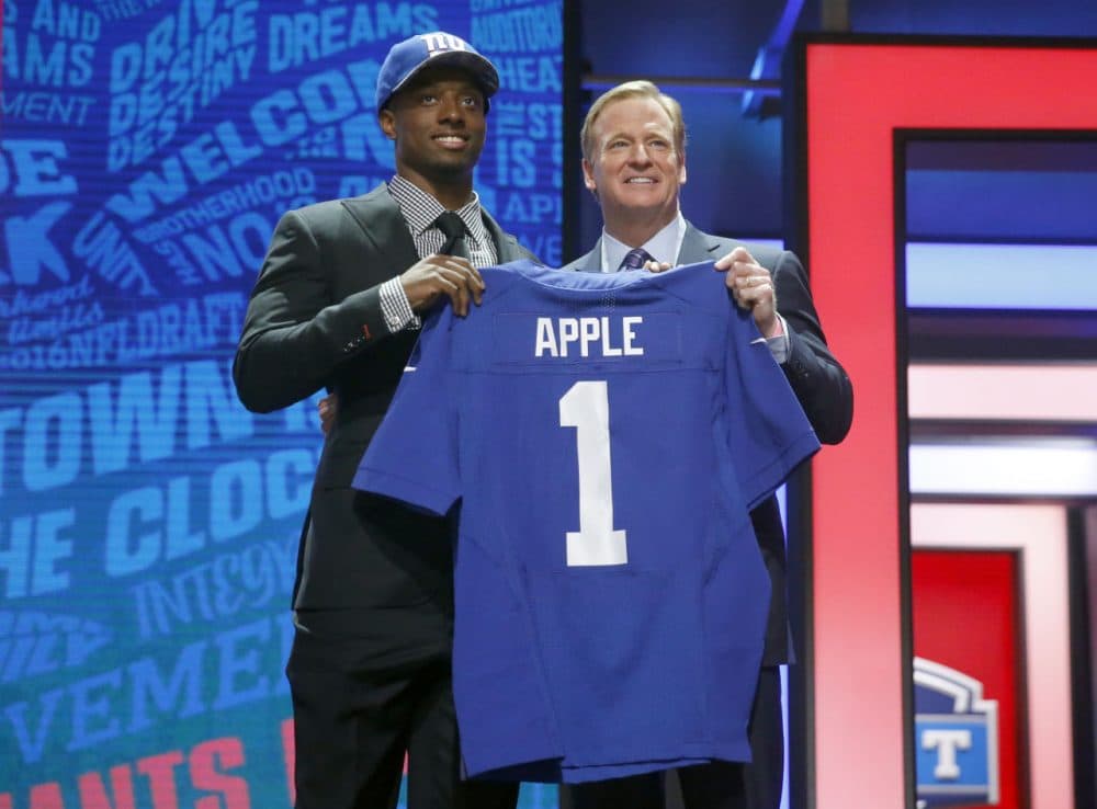 Do former Ohio State cornerback Eli Apple's (allegedly) questionable skills in the kitchen impact his ability to cook wide receivers on the field? The Giants didn't seem to think so. (Charles Rex Arbogast/AP)