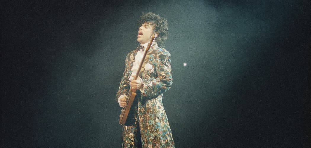 Oscar-winning rock singer Prince gives his final performance in Miamis Orange Bowl, Easter Sunday, April 8, 1985, before a crowd of an estimated 55,000 fans. (Phil Sandlin/AP)