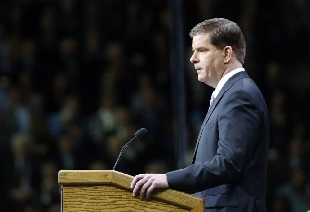 This is Mayor Walsh's third budget since his inauguration in 2014. (Michael Dwyer/AP)