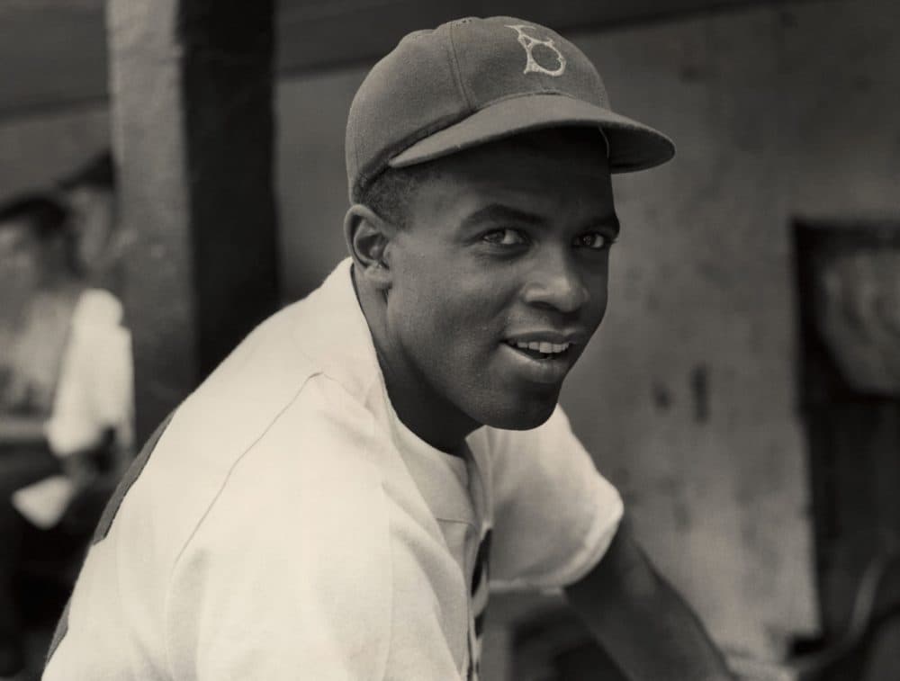 Jackie Robinson, the first African-American MLB athlete. (Courtesy Hulton Archive Getty Images/PBS)