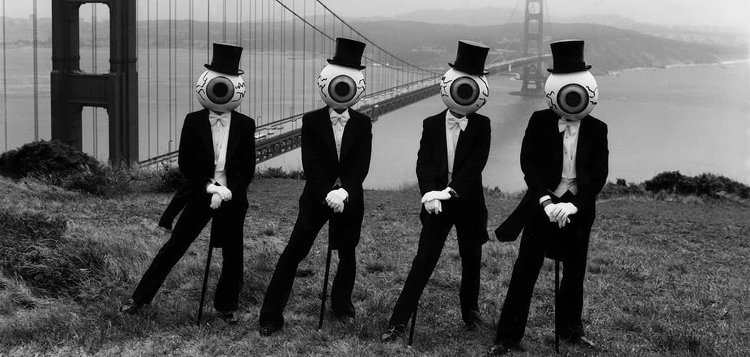 The Residents at San Francisco's Golden Gate Bridge in 1979. (Courtesy The Residents)