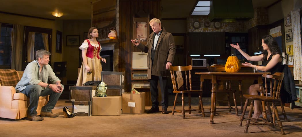 From left to right, cast members Chris Henry Coffey, Tanya Fischer, Allyn Burrows and Meredith Forlenza in &quot;Can You Forgive Her?&quot; at the Huntington. (Courtesy T. Charles Erickson/Huntington Theatre Company)