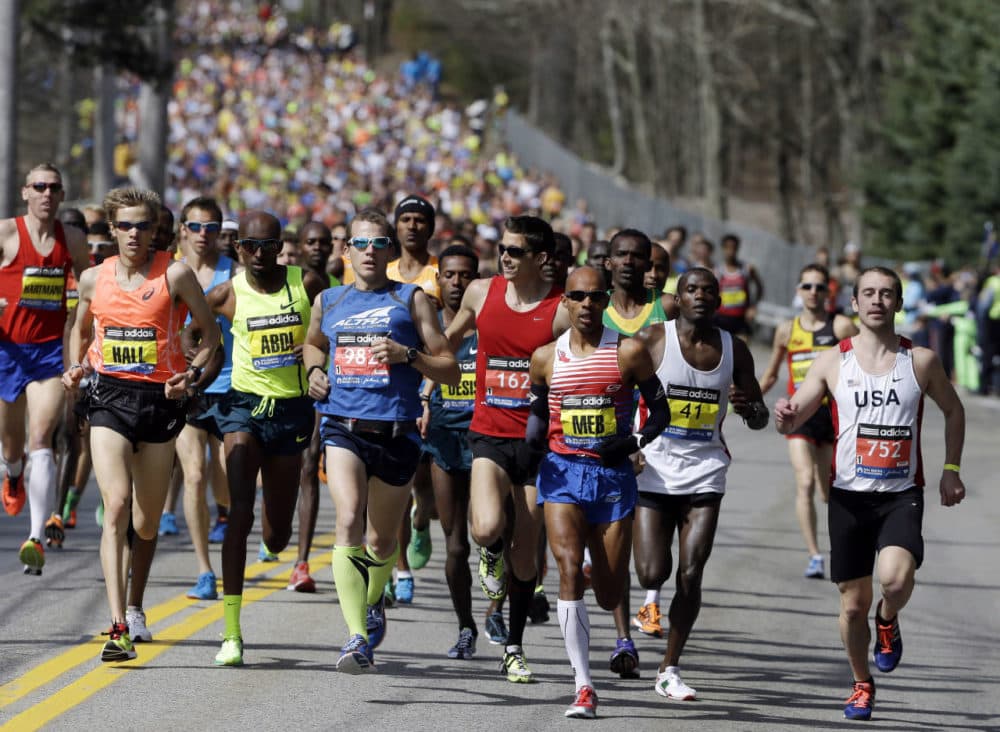 Runners compete in the 118th Boston Marathon in Hopkinton, Mass. Today kicks off the 120th running of the historic footrace. (Steven Senne/AP)