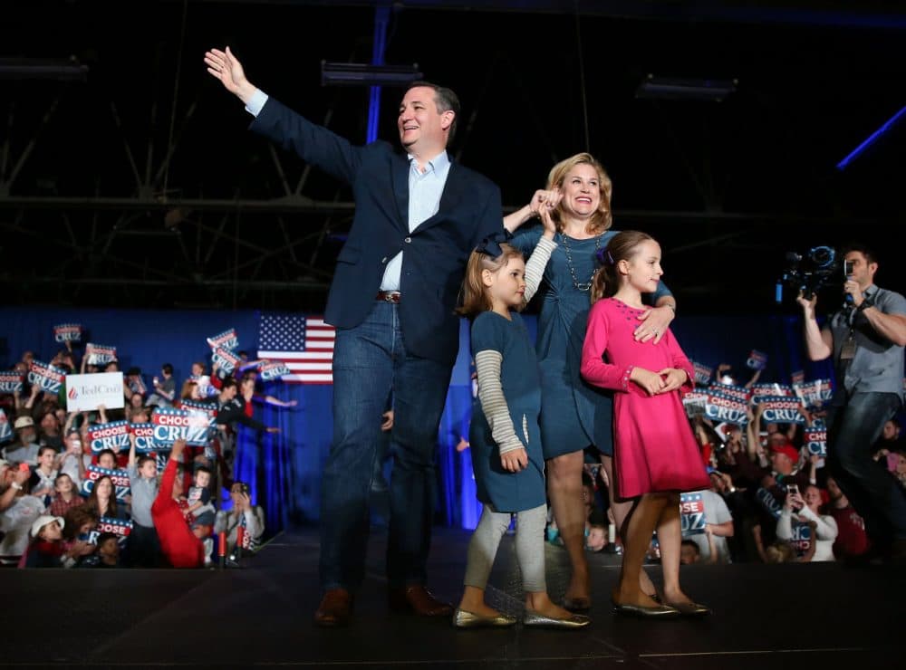 Republican presidential candidate Sen. Ted Cruz (R-TX) his wife Heidi Cruz and their children stand together during a campaign rally at the Indiana State Fairgrounds on May 2, 2016 in Indianapolis, Indiana. Cruz continues to campaign leading up to the state of Indiana's primary day on Tuesday. (Joe Raedle/Getty Images)