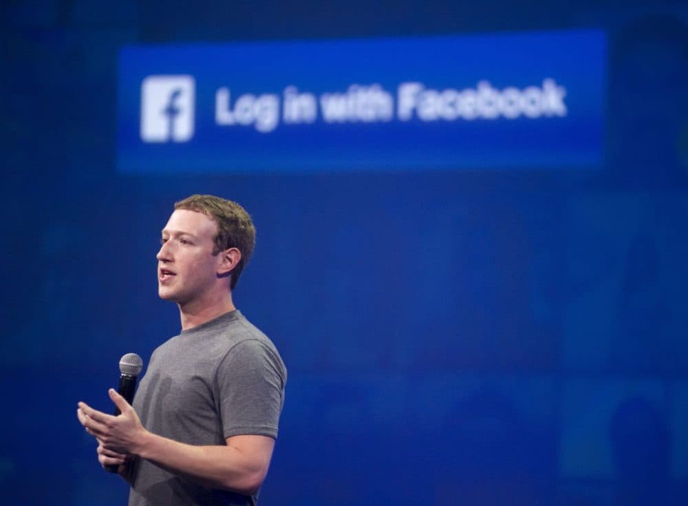 Facebook CEO Mark Zuckerberg speaks at the F8 summit in San Francisco, California, on March 25, 2015. Zuckerberg introduced a new messenger platform at the event.  (Josh Edelson/AFP/Getty Images)