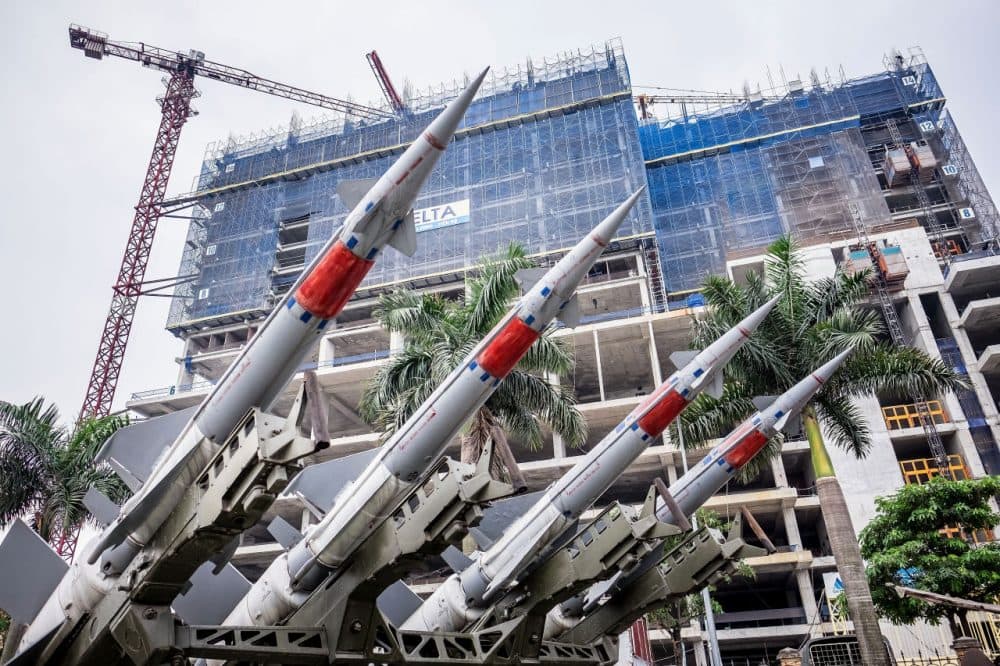 Models of missiles at the Vietnam People's Air Force Museum on May 23, 2016 in Hanoi, Vietnam. U.S. President Barack Obama announced the U.S. is fully lifting its embargo on sales of lethal weapons to Vietnam during the first day of his historic visit four decades after the Vietnam war.  (Linh Pham/Getty Images)
