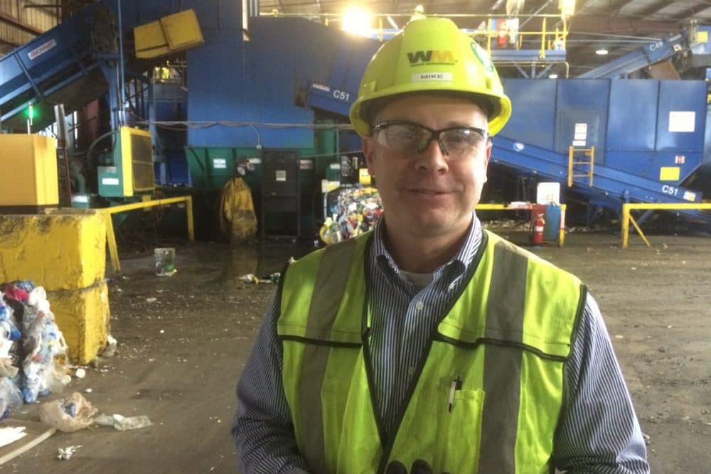 Mike Lunow is Waste Management’s recycling director for Texas and Oklahoma. (Florian Martin/Houston Public Media)