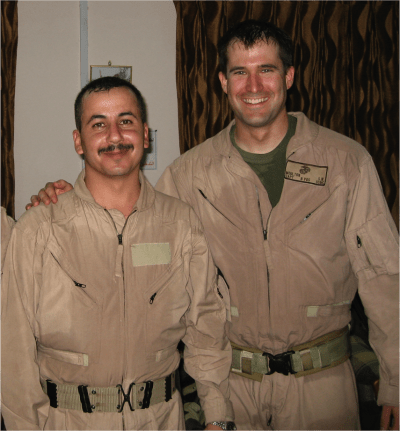 Marine Capt. Seth Moulton, now a Congressman, and Lt. Col. Ehab Hashem Moshen. (Courtesy, Rep. Seth Moulton)