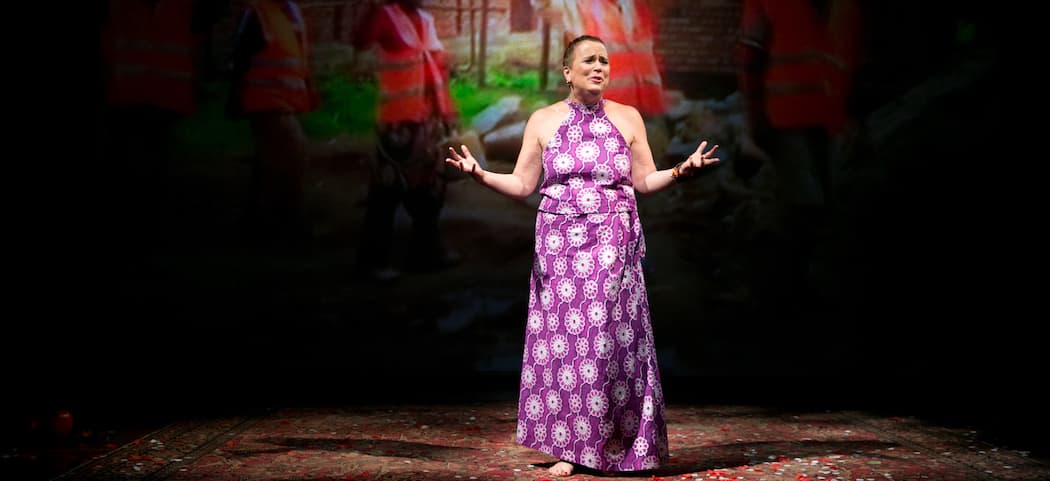 Eve Ensler in &quot;In the Body of the World.&quot; (Courtesy Evgenia Eliseeva/American Repertory Theater)
