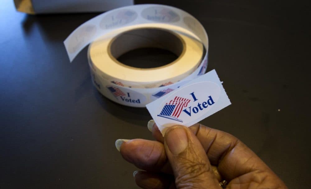 This fall, you can now say &quot;I Voted&quot; ahead of Election Day. (Robin Lubbock/WBUR)