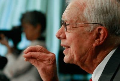 Former US President Jimmy Carter testifies during a Senate Foreign Relations Committee hearing on Capitol Hill May 12, 2009, in Washington, DC. (Mark Wilson/Getty Images)