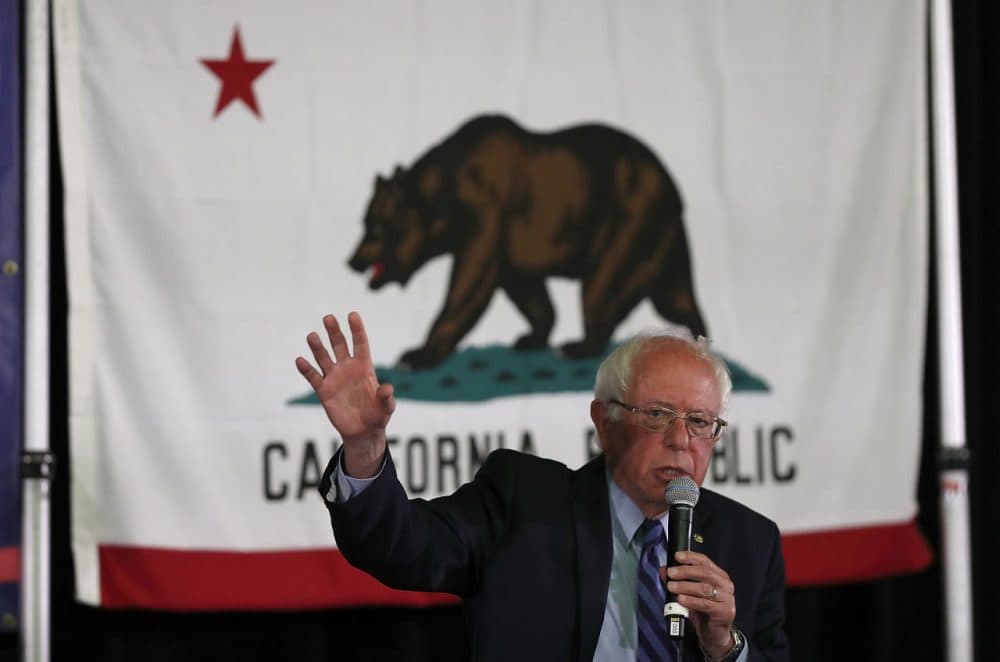 Democratic presidential candidate, U.S. Sen. Bernie Sanders (D-VT) speaks during a panel with Asian-Americans and Pacific Islanders at Cubberley Community Center on June 1, 2016 in Palo Alto, California. With less than a week to go before the California presidential primary, Sanders is campaigning in northern California.  (Photo by Justin Sullivan/Getty Images)