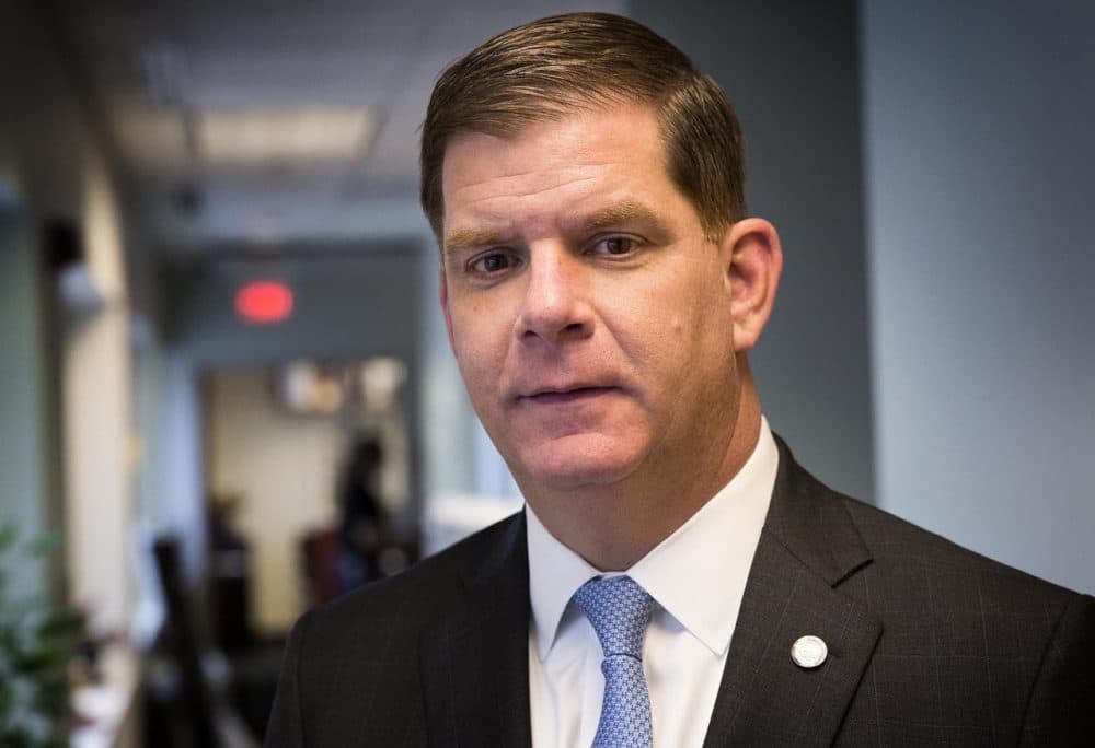 Boston Mayor Marty Walsh is the featured speaker at the climate summit held in Beijing and now in its second year. (Robin Lubbock/WBUR)