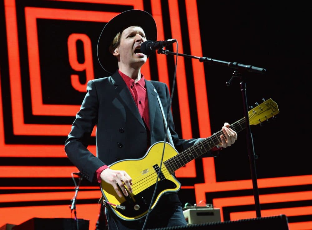 Musician Beck performs onstage during day 3 of the 2014 Coachella Valley Music &amp; Arts Festival at the Empire Polo Club on April 13, 2014 in Indio, California.  (Kevin Winter/Getty Images for Coachella)
