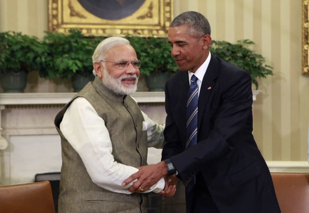 President Barack Obama meets with Prime Minister Narendra Modi of India in the Oval Office at the White House on June 7, 2016 in Washington, DC. Modi will address a joint meeting of Congress on Wednesday. (Dennis Brack-Pool/Getty Images)