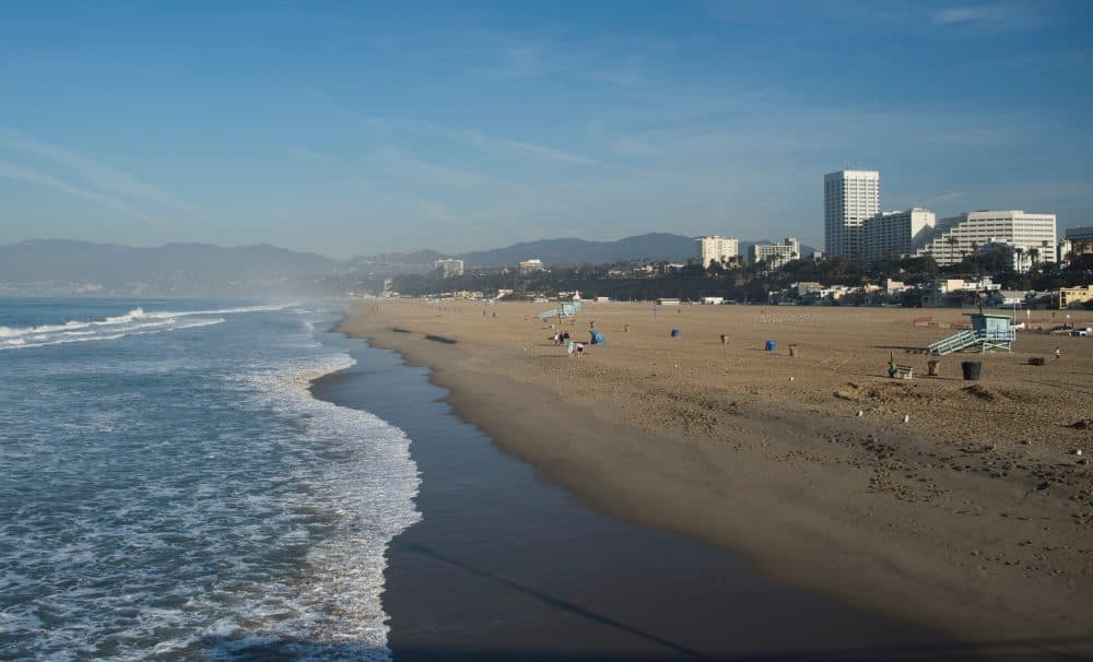 A general view of the beach in Santa Monica, California on February 27, 2016. (ANDREW CABALLERO-REYNOLDS/AFP/Getty Images)