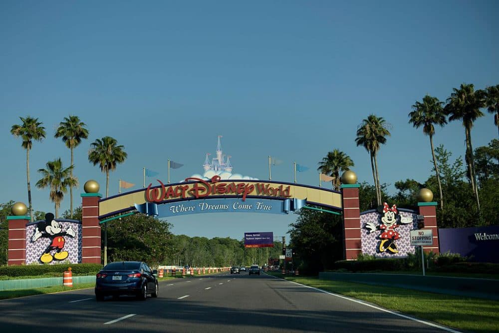 The entrance to the Walt Disney World theme park is seen June 15, 2016 in Orlando, Florida where a two-year-old boy was attacked by an alligator at the Seven Seas Lagoon by the Grand Floridian hotel. An American family's Disney vacation turned into a nightmare when an alligator snatched a two-year-old boy at the shore of a resort lake and fought off the father's frantic attempts to wrest the toddler from its mouth, officials said Wednesday. A search and rescue operation was launched after the attack Tuesday night at the Grand Floridian hotel not far from the Magic Kingdom was ongoing, but police said they held out little hope the boy would be found alive. (Brendan Smialowski/AFP/Getty Images)