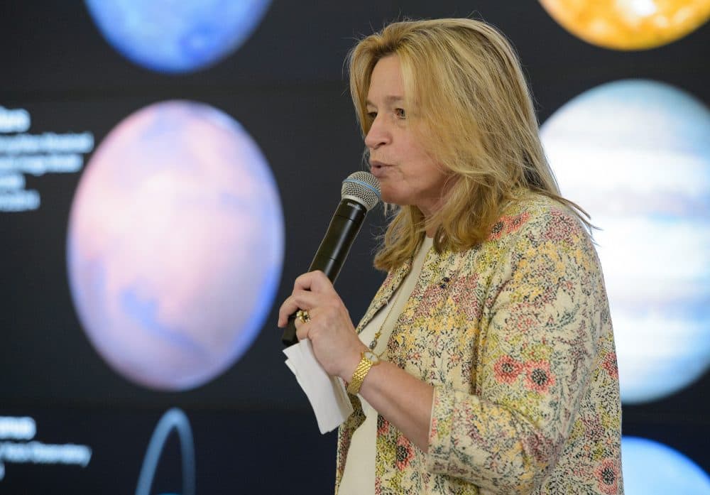 Ellen Stofan, NASA's Chief Scientist, speaks at NASA's Earth Day event, Friday, April 22, 2016 in Washington, DC. (Flickr/Creative Commons/NASA/Joel Kowsky)