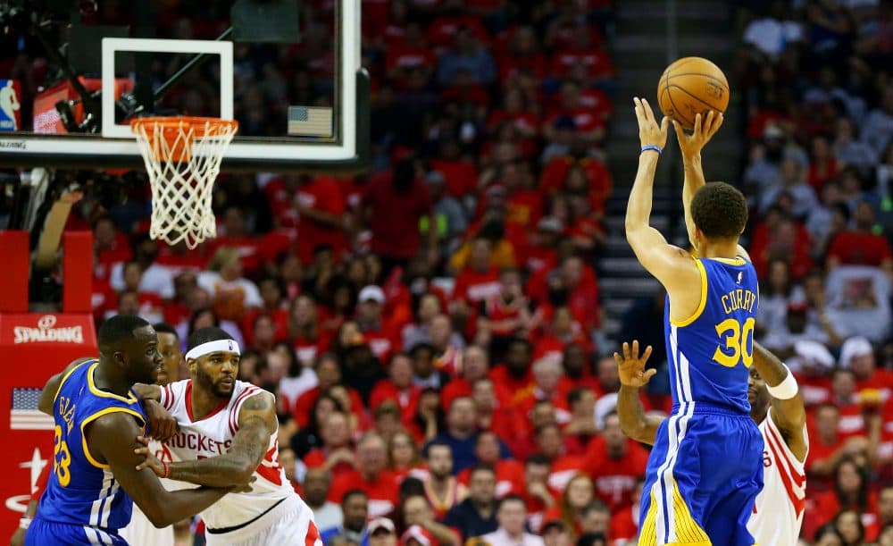 Stephen Curry hit 402 three-pointers during the 2015-16 regular season -- an NBA record. (Ronald Martinez/Getty Images)