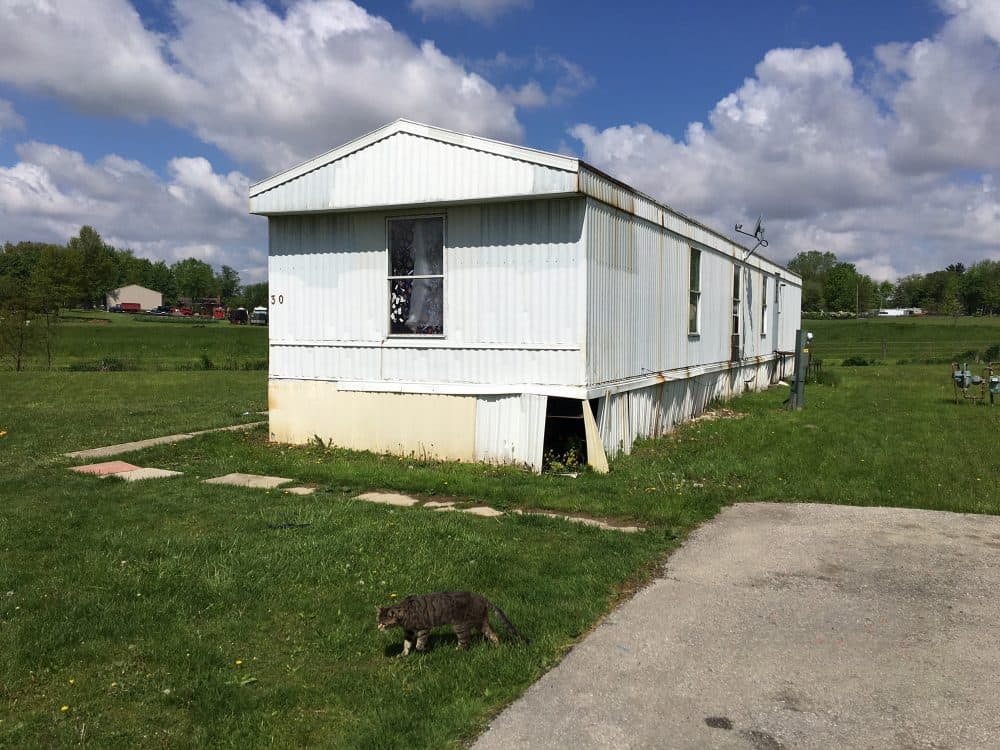 The trailer in Marion, Ohio, where labor traffickers kept the victims when they weren't working. (Courtesy/Laurel Morales/Fronteras)