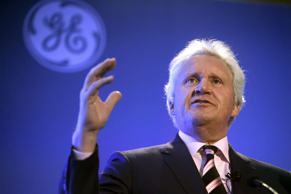 General Electric CEO Jeff Immelt speaks during a news conference in Boston on April 4. The company is set to move its headquarters from Connecticut to Boston. (Steven Senne/AP)