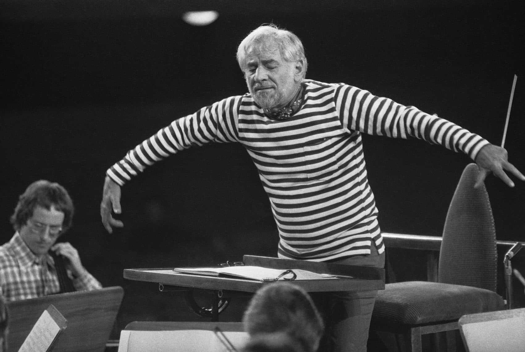 Leonard Bernstein conducting an Amnesty International concert in 1976. (AP Photo/Dieter Endlicher/AP)