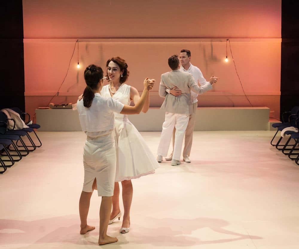 Susannah Millonzi, Kelley Curran, Tom O'Keefe and Eric Tucker in Bedlam's &quot;What You Will.&quot; (A.R. Sinclair Photography)