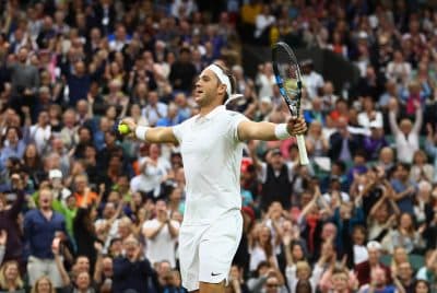 Marcus Willis won seven straight matches to make a date with Roger Federer in the second round of Wimbledon. ( Julian Finney/Getty Images)