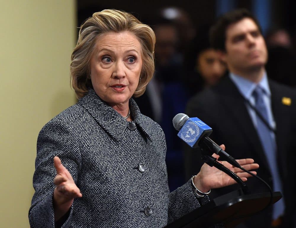 Hillary Clinton answers questions from reporters March 10, 2015 at the United Nations in New York. Clinton admitted Tuesday that she made a mistake in choosing for convenience not to use an official email account when she was secretary of state. (Don Emmert /AFP/Getty Images)