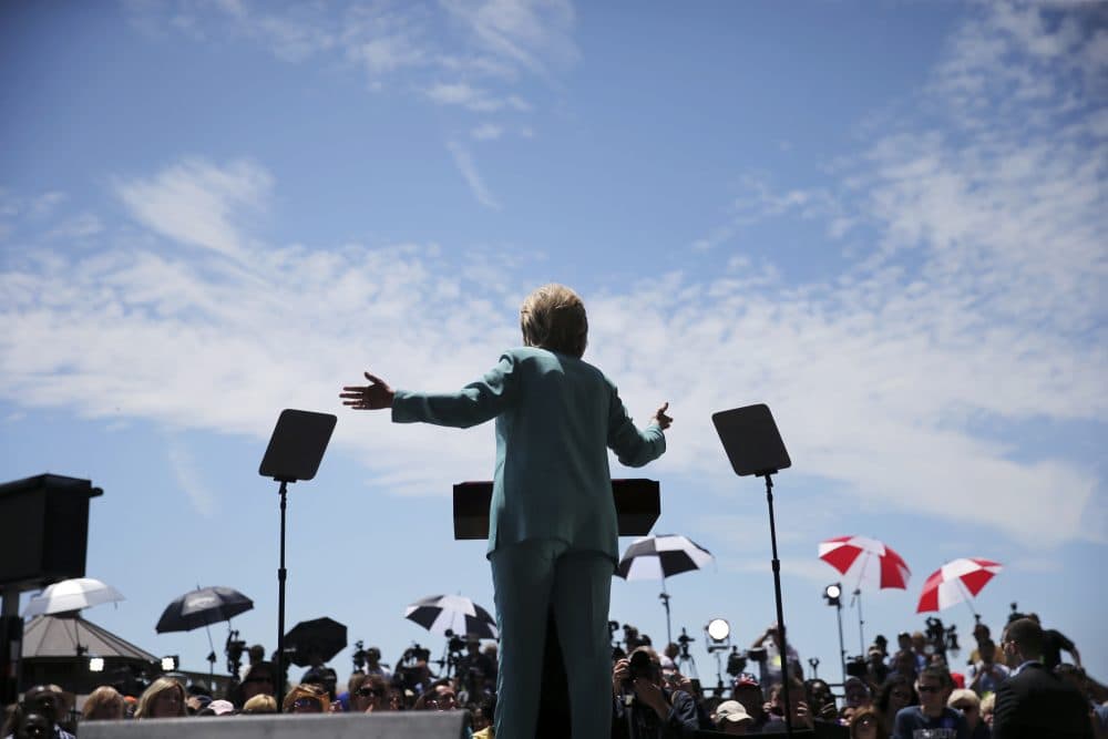 Democratic presidential candidate Hillary Clinton speaks on the Boardwalk in Atlantic City, N.J., Wednesday, July 6, 2016. (Mel Evans/AP)