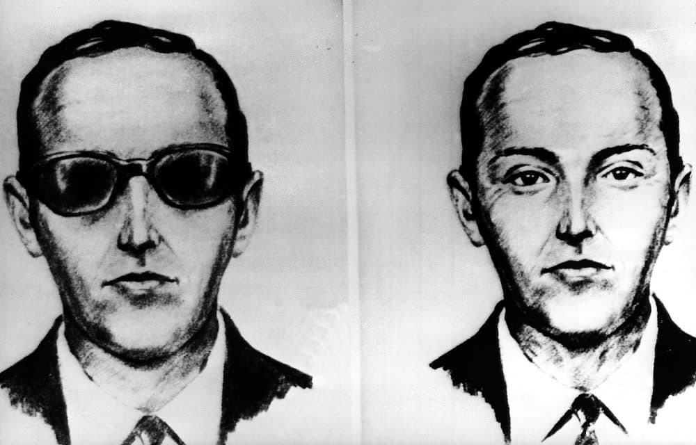 An undated artist's sketch shows the skyjacker known as D.B. Cooper from recollections of the passengers and crew of a Northwest Airlines jet he hijacked between Portland and Seattle on Thanksgiving eve in 1971. (AP)